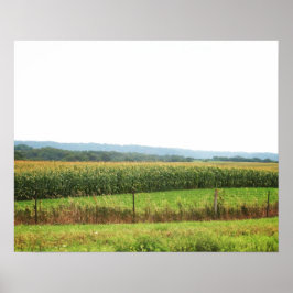 Poster Paisagem Cornfield com Árvores no Horizonte 16x20