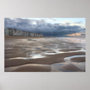 Poster Paisagem costeira belga surreal