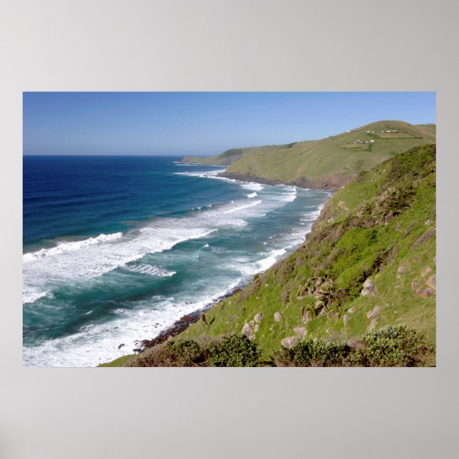 Póster Paisagem Costeira Coffee Bay (Frente)