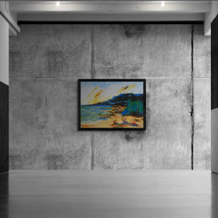 Póster Paisagem Costeira Vibrante