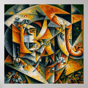 Poster paisagem cubista 2