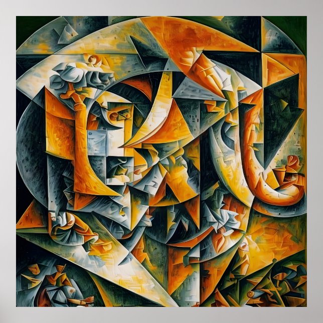 Poster paisagem cubista 2 (Frente)