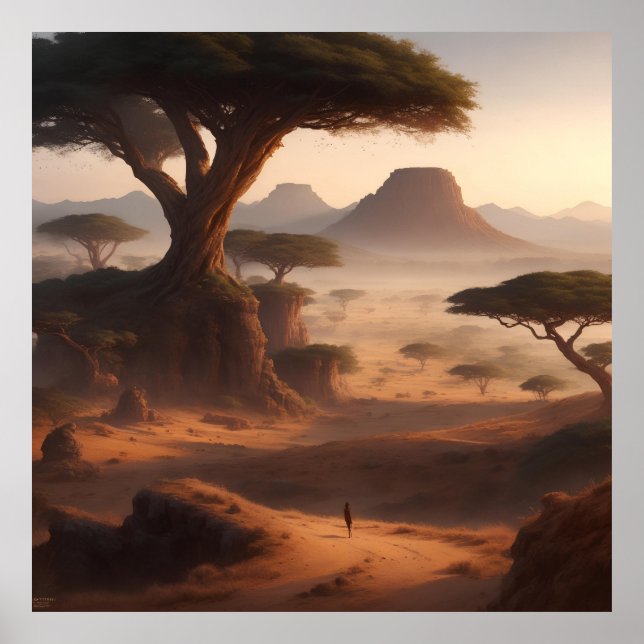 Poster paisagem da África Oriental (Frente)