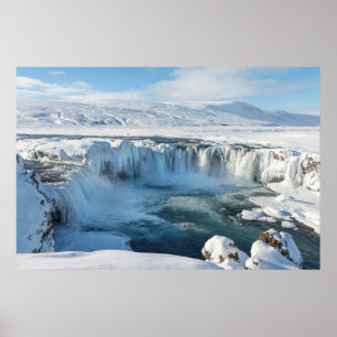 Poster Paisagem da Cachoeira Godafoss