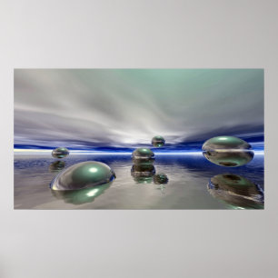 Poster Paisagem da fantasia de Sci Fi