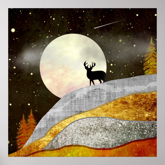 Poster Paisagem da Lua do Veado (Frente)