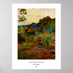 Poster Paisagem da Martinica de Paul Gauguin (1887)