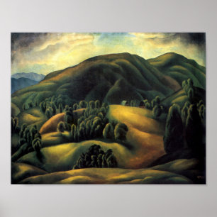 Póster Paisagem da montanha de Karlo Mijic