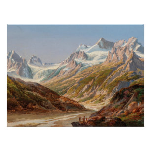 Póster Paisagem da Montanha Silvretta - Ignaz Dorn
