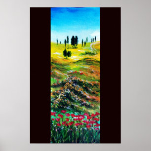 POSTER PAISAGEM DA TOSCANA COM PAPOULAS