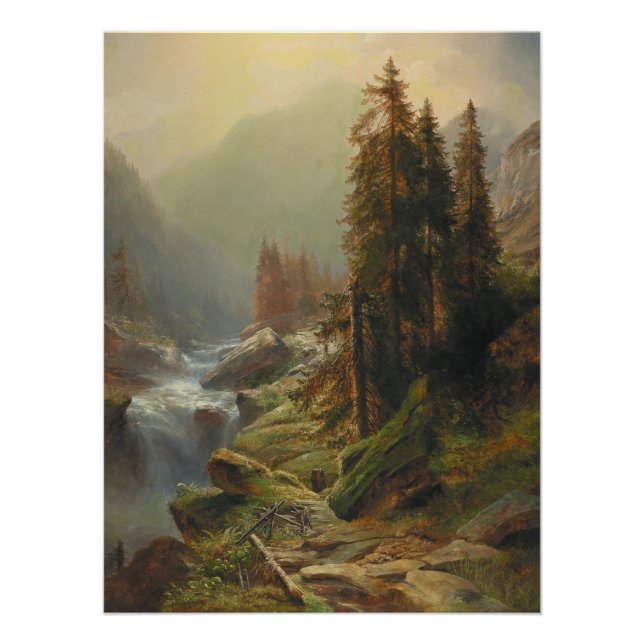 Póster Paisagem das Grandes Montanhas - Albert Zimmermann (Frente)