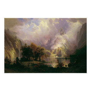 Póster Paisagem das Montanhas Rochosas Cenário Majestoso