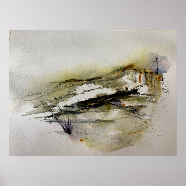 Poster Paisagem de abstrato Autumn Colunas (Frente)