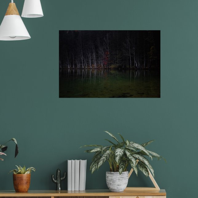 Poster Paisagem de árvore no lago (Sala de Estar 1)