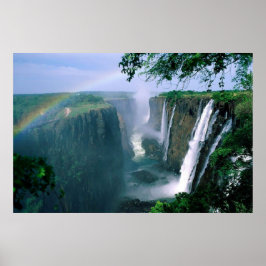 Poster paisagem de bela cachoeira