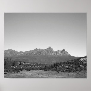 Poster Paisagem de Black & White Colorado Mountain 16x20