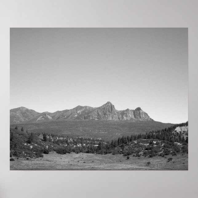 Poster Paisagem de Black & White Colorado Mountain 16x20 (Frente)