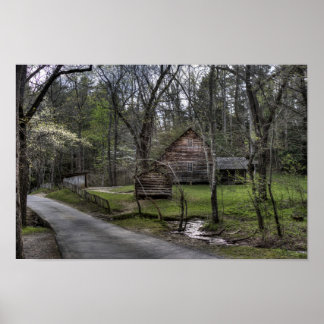 Póster Paisagem de Cabina Russa Cades Cove