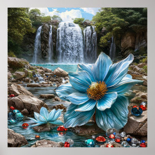 Poster Paisagem de cachoeira bonita