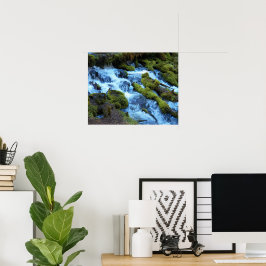 Poster Paisagem de Cachoeira na Floresta Cênica