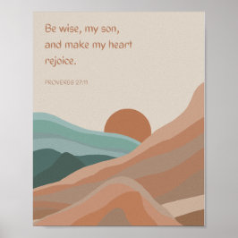 Poster Paisagem de Citação de Escrituras Arte de Parede N