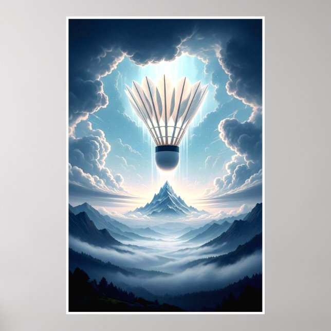 Poster Paisagem de Fantasia de Shuttlecock Surreal (Frente)
