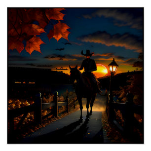 Póster Paisagem de Halloween Sete