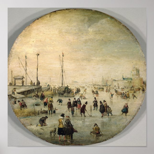 Póster Paisagem de inverno (Frente)