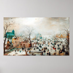 Poster Paisagem de inverno de Hendrick Avercamp com Patea