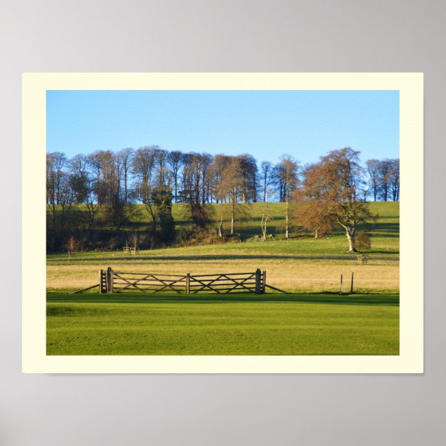 Poster Paisagem de inverno em Somerset (Frente)