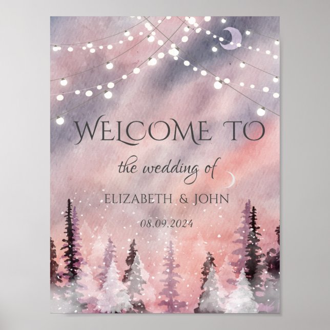 Poster Paisagem de inverno Floresta Greenpine (Frente)