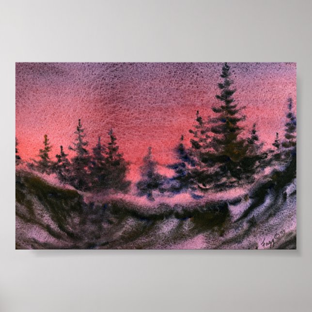 Poster Paisagem de inverno MiniPoster (Frente)