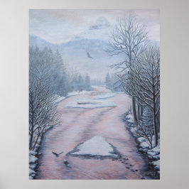 Poster Paisagem de inverno Pintura 9 Eagles Cheakamus