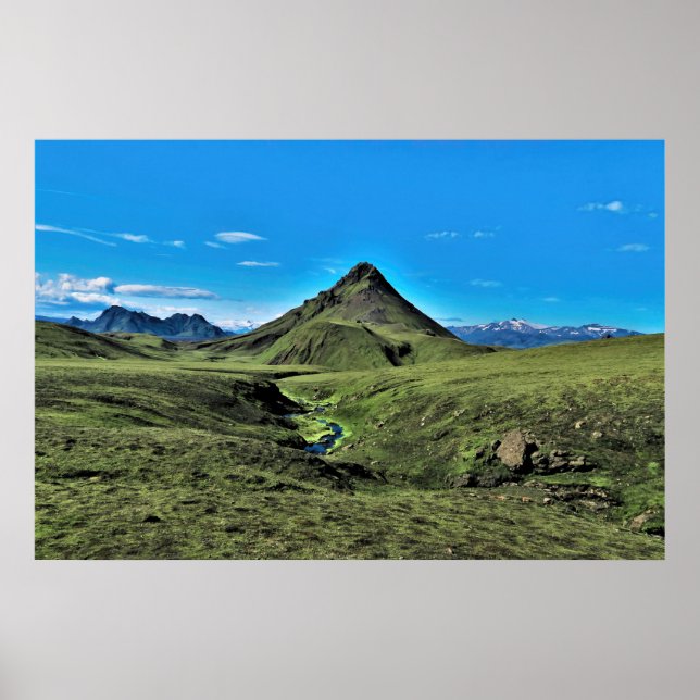 Poster Paisagem de Laugavegur (Frente)