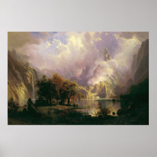 Poster Paisagem de Montanha Rochosa Cenário Majestoso