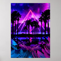 Paisagem de Neon Palms: Pirâmide