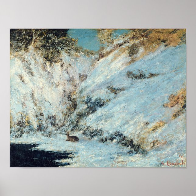 Poster Paisagem de neve, 1866 (Frente)