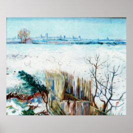 Póster Paisagem de neve com Arles por Vincent van Gogh