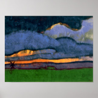 Poster Paisagem de Pântano com um Moinho | Emil Nolde |