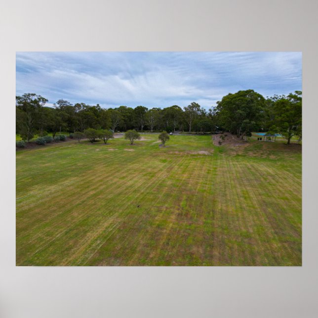 Poster Paisagem de Parque Recreacional de Campo Verde Abe (Frente)