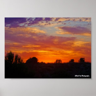Poster Paisagem de Pôr do Sol Ardente