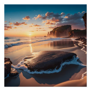 Póster Paisagem de praia