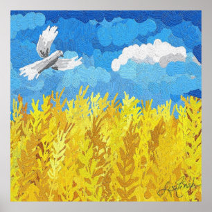 Poster Paisagem de Sinalizador da Ucrânia