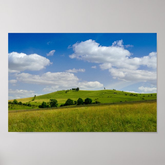 Poster Paisagem de Verão Ondulante (Frente)