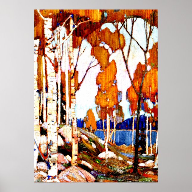Poster Paisagem decorativa por Tom Thomson (Frente)