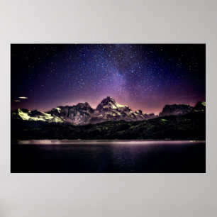 Poster Paisagem do céu noturno na Patagônia, Argentina, S