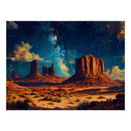 Póster Paisagem do Deserto com Formação em Pista Sandston