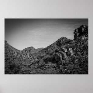 Poster paisagem do deserto com grafites