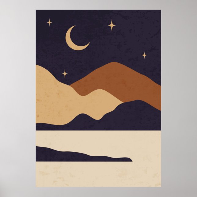 Poster Paisagem do dia e da noite (Frente)