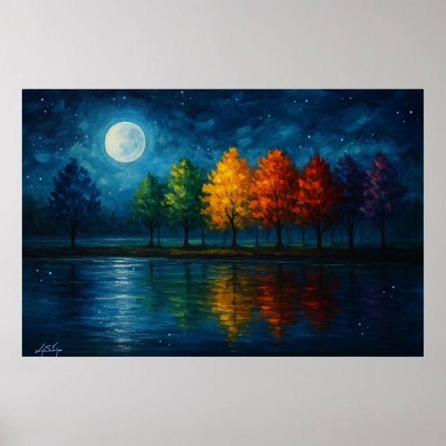 Poster Paisagem do Espectro Lunar (Frente)